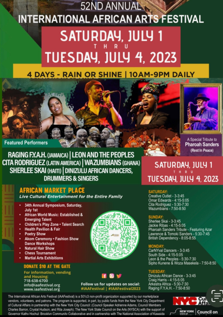 The 52nd International African Arts Festival Leon & The Peoples